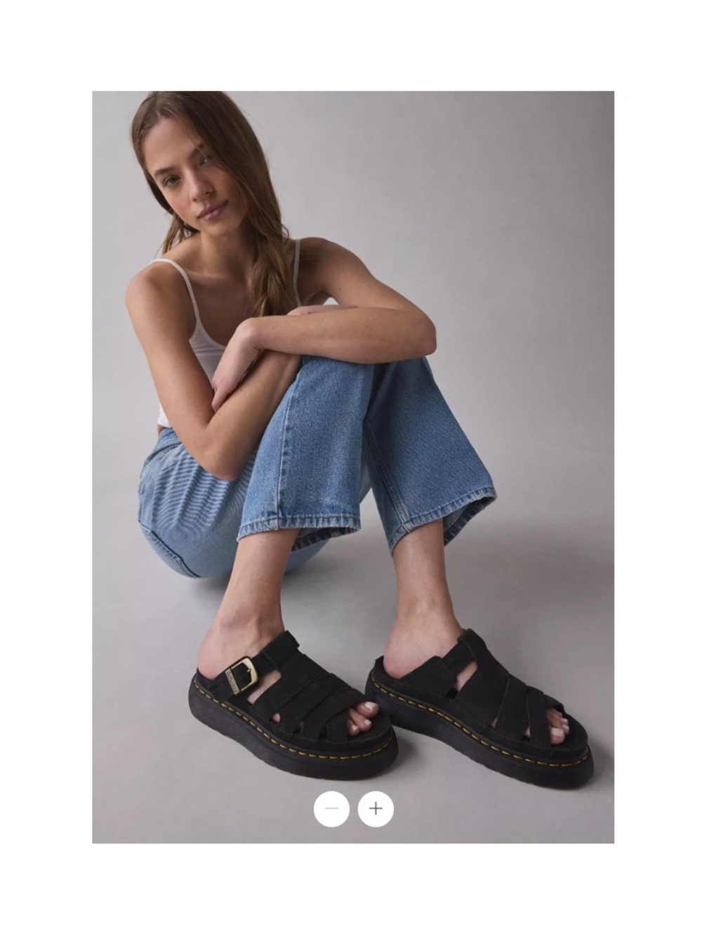 Dr. Martens Maxxy Black Suede Slide Sandals Size 7 NEW